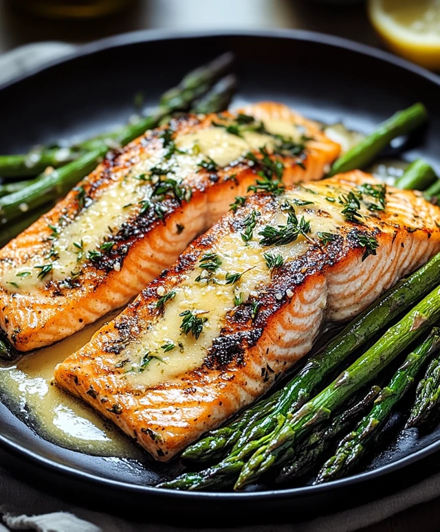 Lachs mit Knoblauchbutter