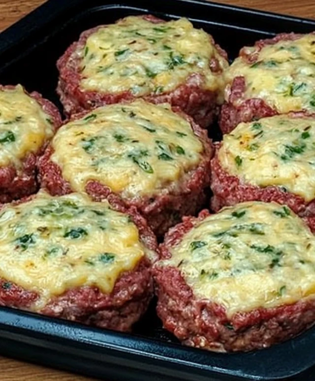 Hackfleisch-Nester mit Käsefüllung