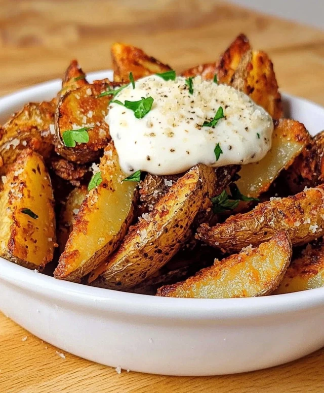 Parmesan Knoblauch Kartoffelecken