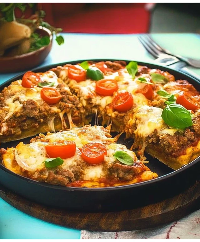 Low Carb Hackfleischpizza