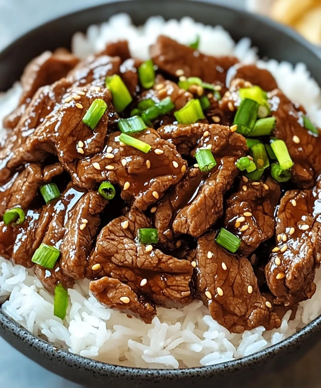Mongolisches Rindfleisch Gericht