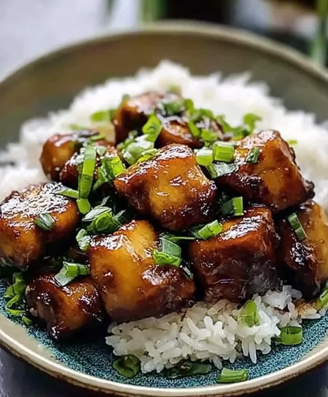 Hähnchen Adobo Kokosreis